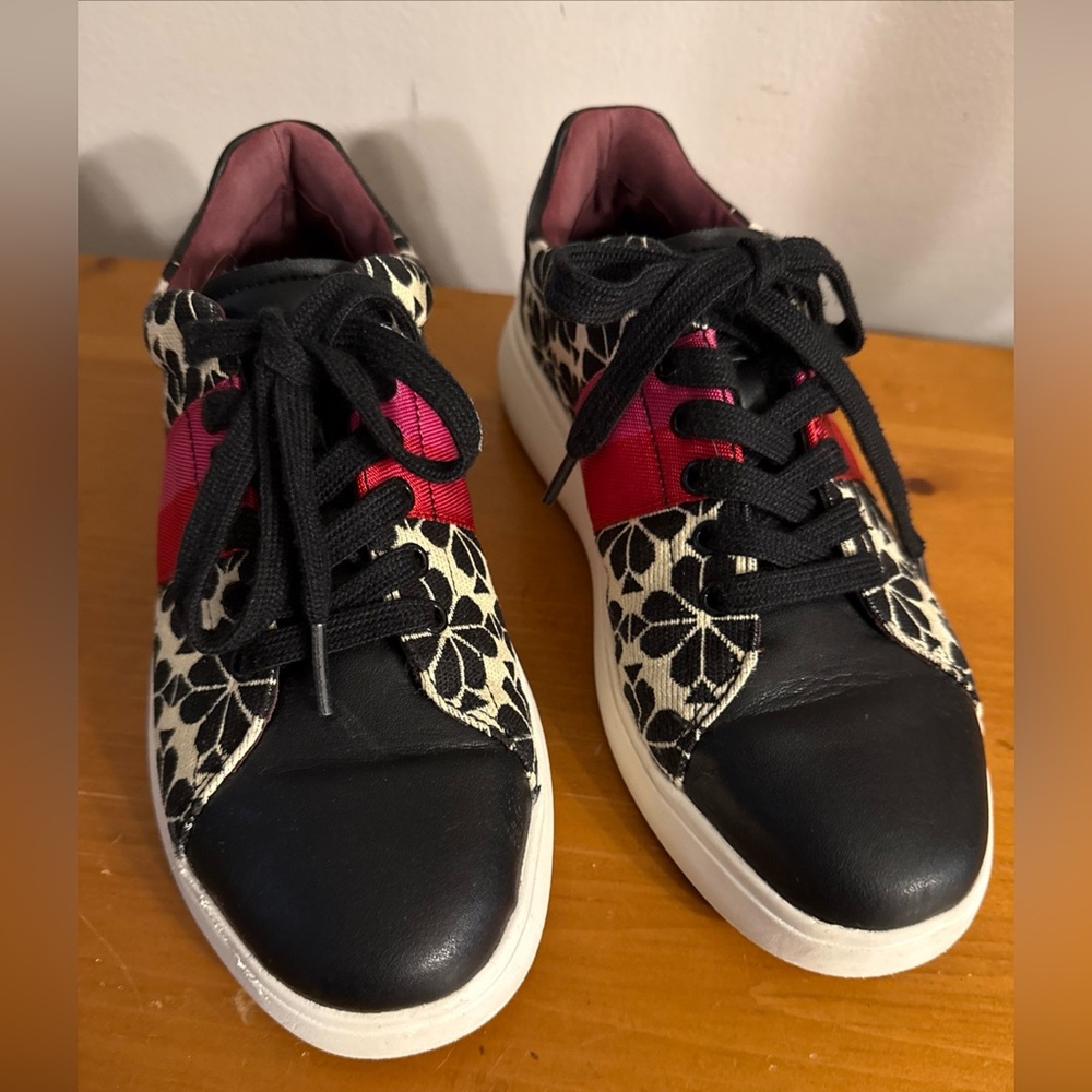 Kate Spade New York Flower Jacquard Keswick W - Cream Black K5028 Size 8B
